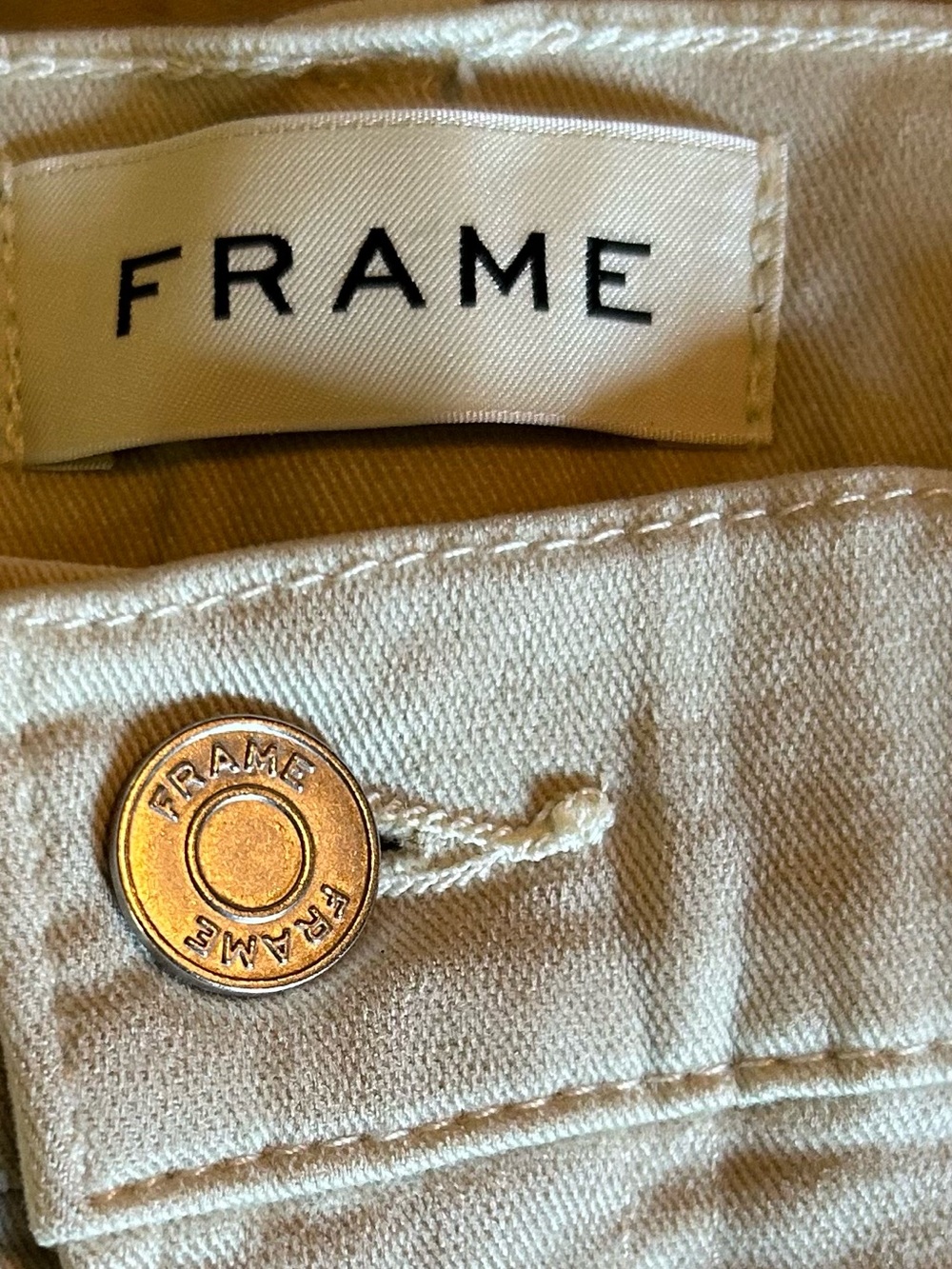Frame Denim Men's Casual Skinny Jeans in Light Beige - Picture 8 of 9